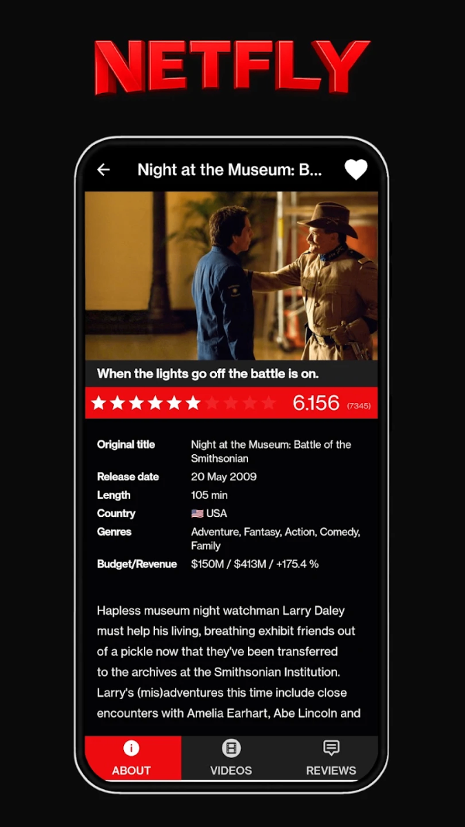 Netfly app screenshot