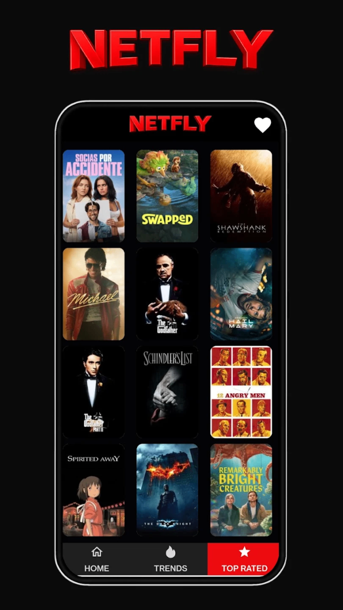 Netfly app screenshot