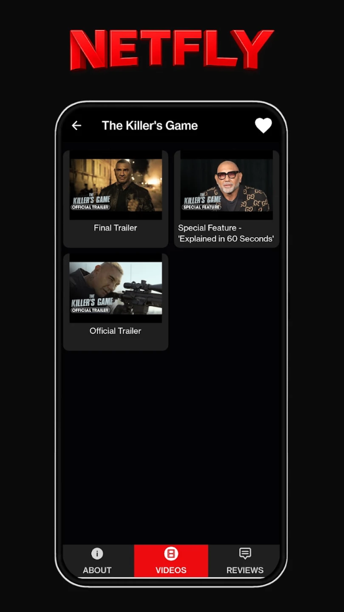 Netfly app screenshot